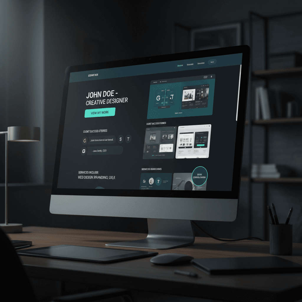 Designer portfolio website with case studies