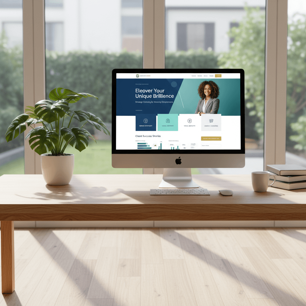 Coach website with service offerings and booking