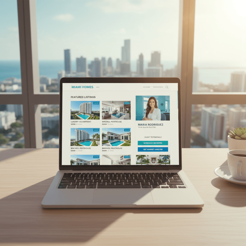 Real estate website with property listings