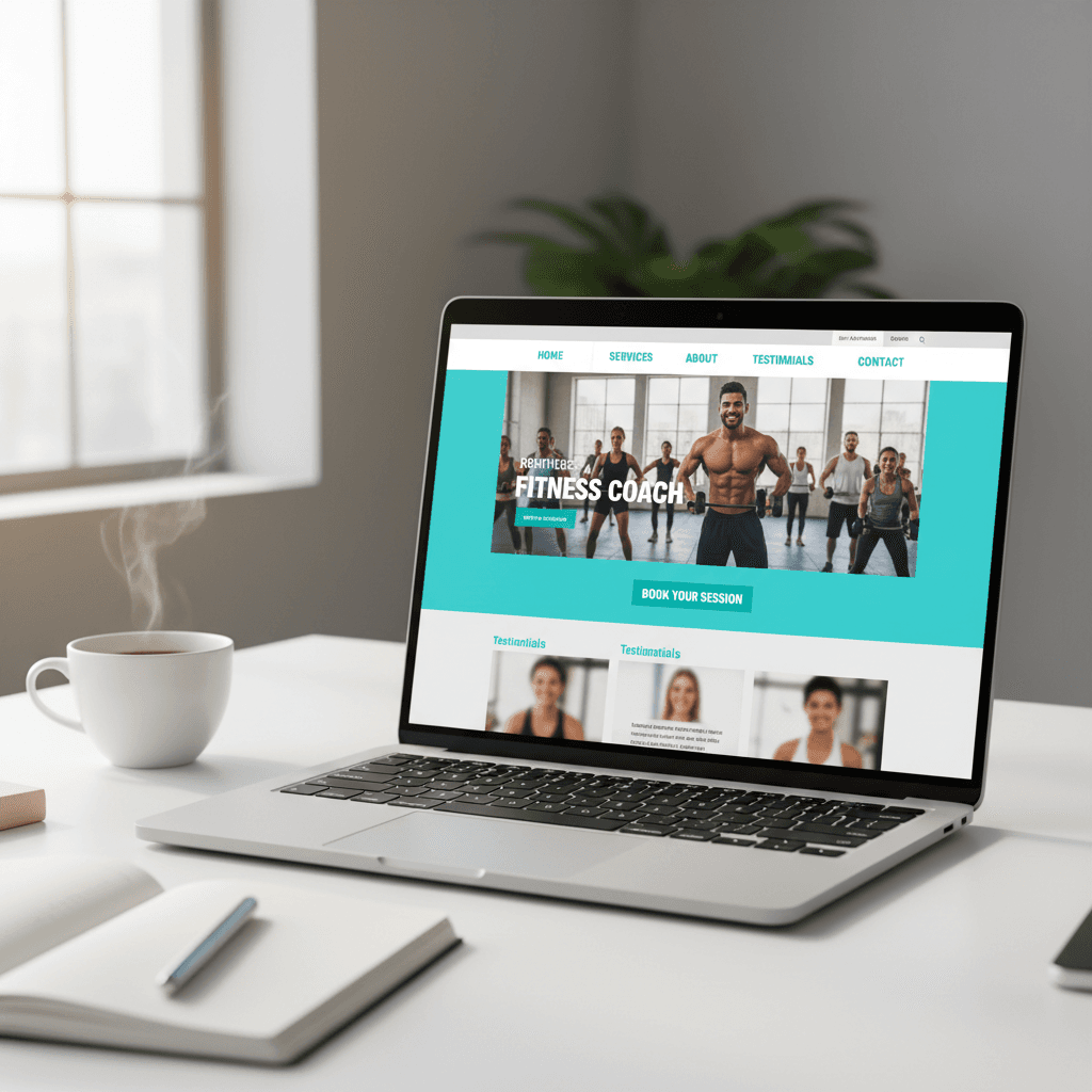 Fitness coach website with booking system