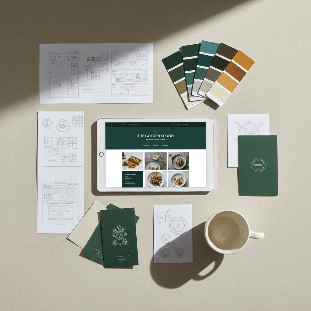 Website design assets and project materials