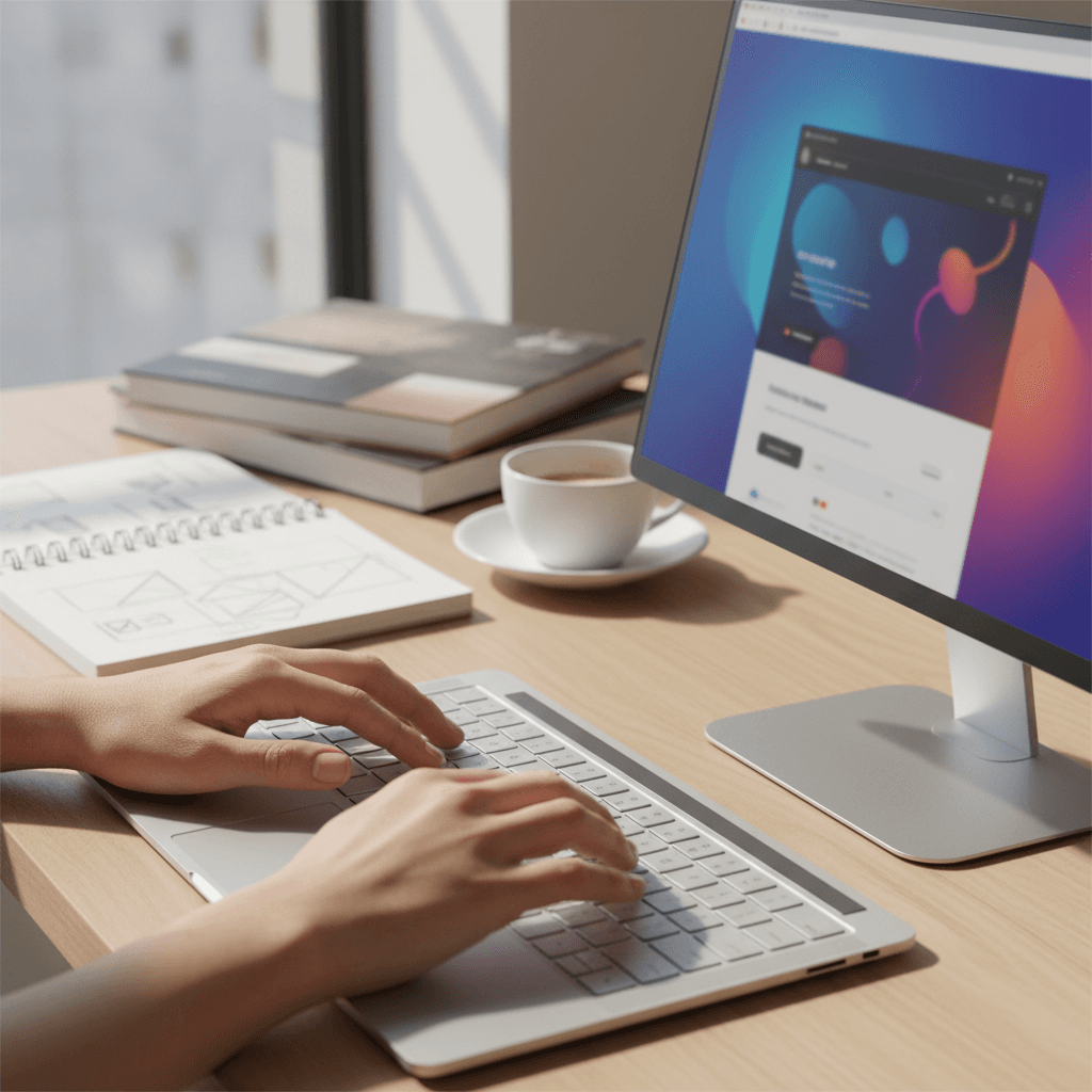 30 Second Websites design interface displayed on laptop